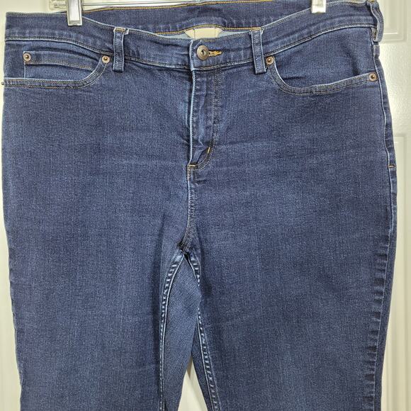 Duluth Trading Co. Casual Blue Dark Wash Denim Jeans Bootcut Sze 16 - Picture 3 of 7